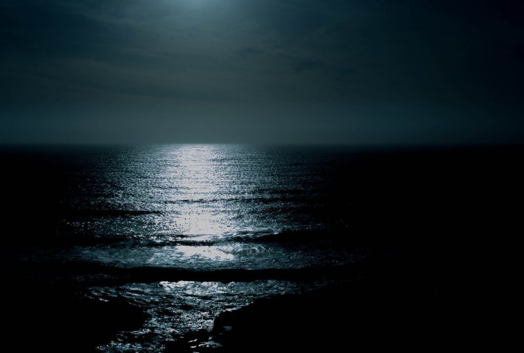 ocean, night, beauty